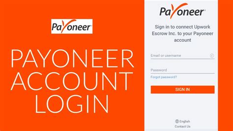 Payoneer log in